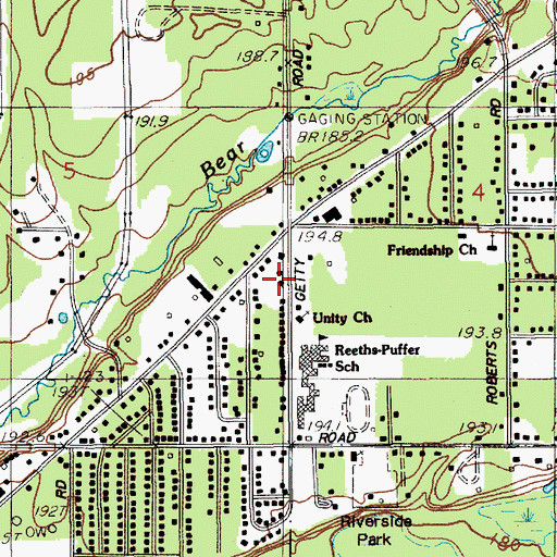 Topographic Map of Muskegon Township Fire Department Station 2, MI