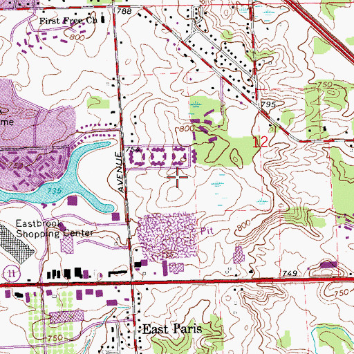Topographic Map of Kentwood Fire Department Station 2, MI