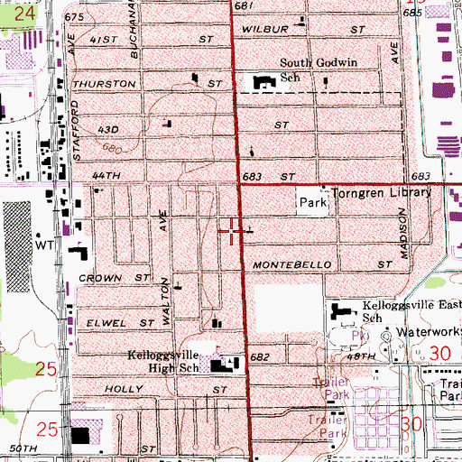 Topographic Map of Wyoming Fire Department Station 2, MI
