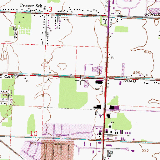 Topographic Map of Saginaw Charter Township Fire Department 2, MI