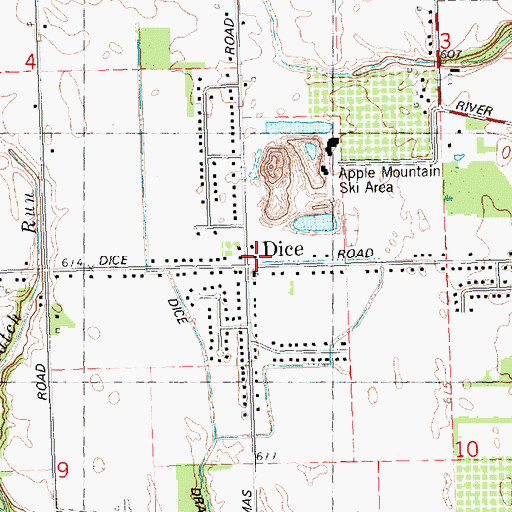 Topographic Map of Thomas Township Fire Department Station 2, MI