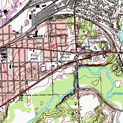 Topographic Map of Emmett Township Department of Public Safety Fire Station, MI