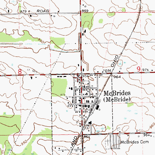 Topographic Map of Day Township Fire Department, MI