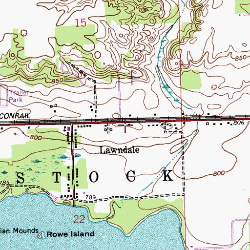 Topographic Map of Comstock Fire and Rescue Comstock East, MI