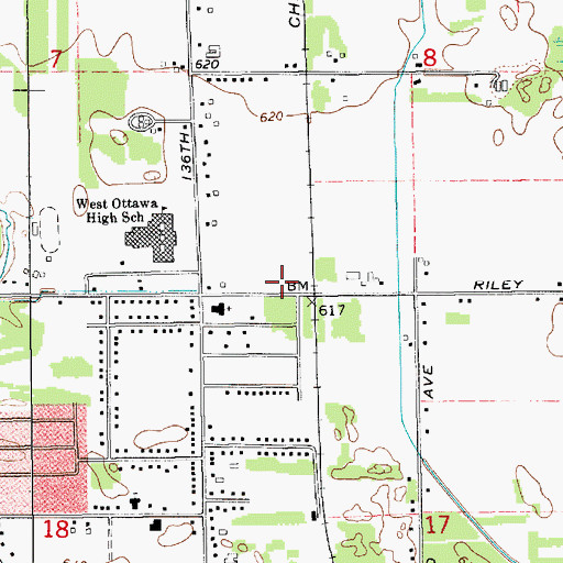 Topographic Map of Holland Township Fire Department Station 1, MI