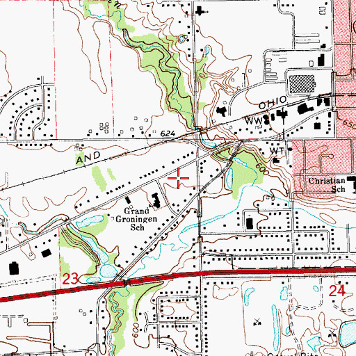 Topographic Map of Holland Township Fire Department Station 3, MI