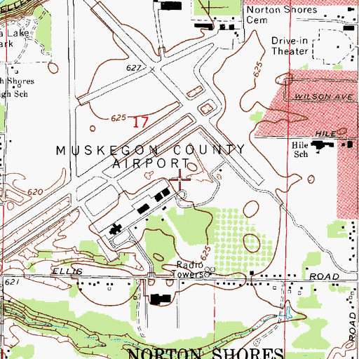 Topographic Map of Norton Shores Fire Department Station 4, MI