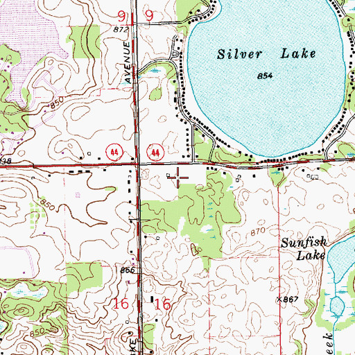 Topographic Map of Cannon Township Fire Department Station 2, MI