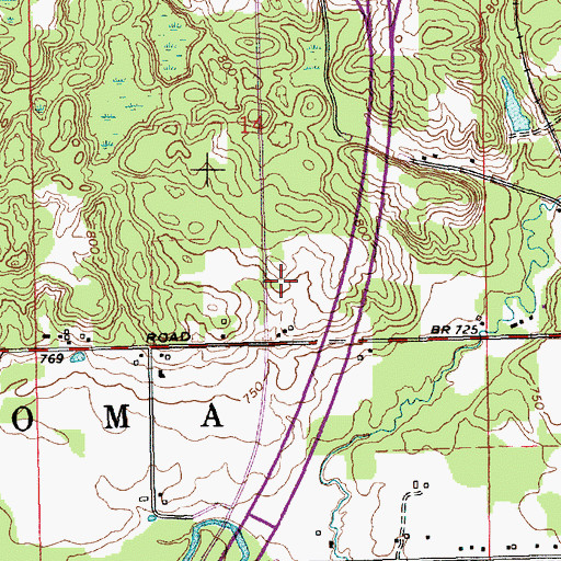 Topographic Map of Algoma Township Fire Department Station 1, MI