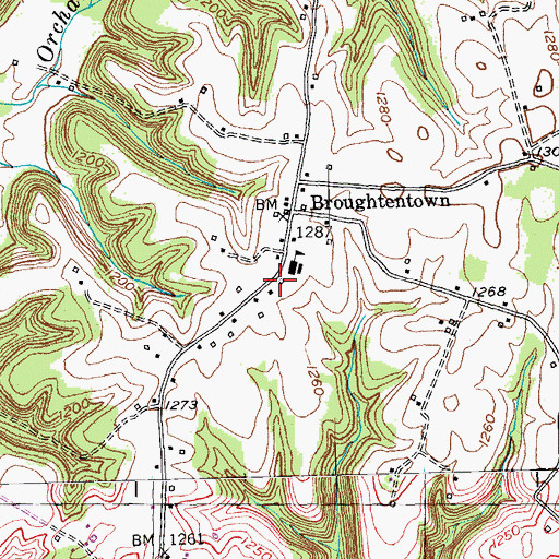 Topographic Map of Lincoln County Fire Department Station 6, KY