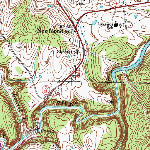 Topographic Map of Citico Fire Department, KY