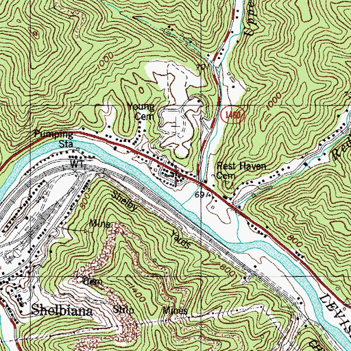 Topographic Map of Millard Volunteer Fire Department, KY