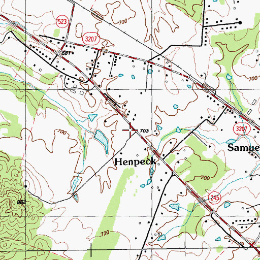 Topographic Map of Bardstown Nelson County Volunteer Fire Department Station 3, KY