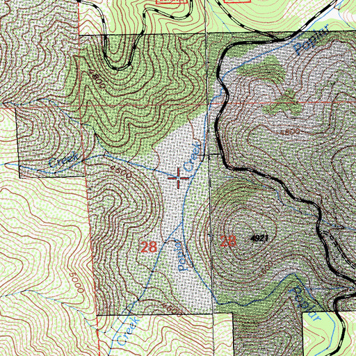 Topographic Map of Miller Creek, CA