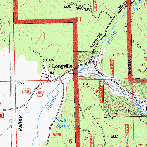 Topographic Map of Miller Creek, CA