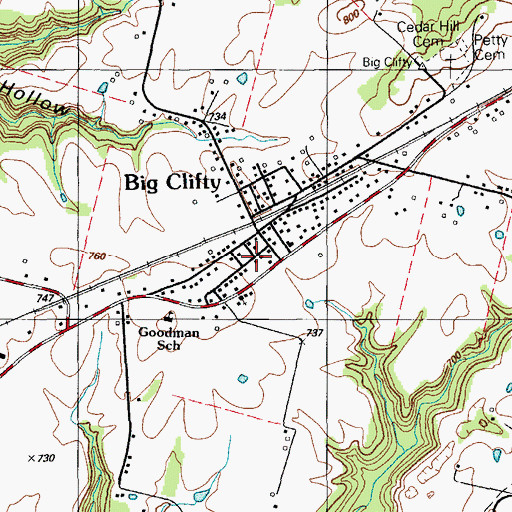 Topographic Map of East Grayson County Fire Department, KY