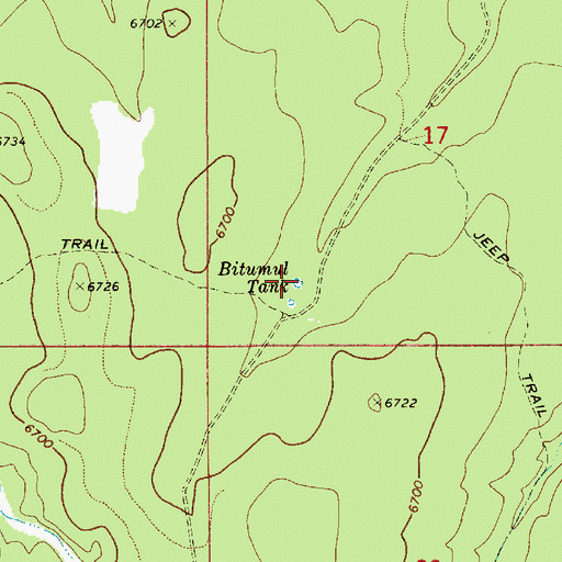 Topographic Map of Bitumul Tank, AZ