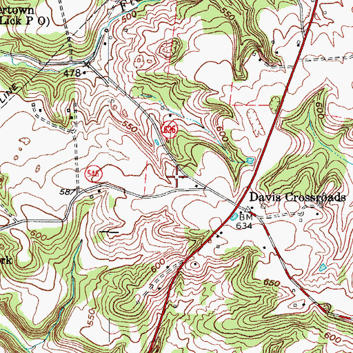 Topographic Map of Second District Fire Department, KY