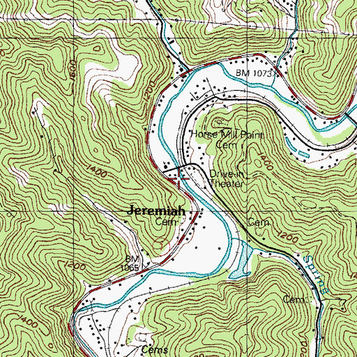 Topographic Map of Letcher Volunteer Fire Department, KY