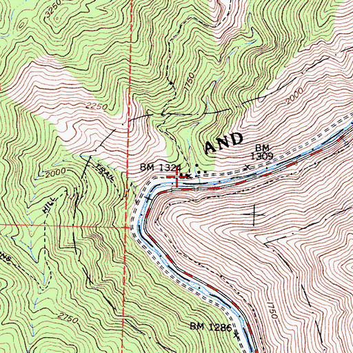 Topographic Map of Miller Gulch, CA