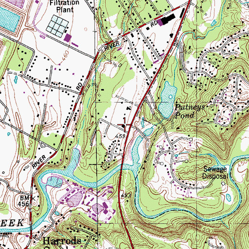 Topographic Map of Harrods Creek Fire Department Station 1, KY