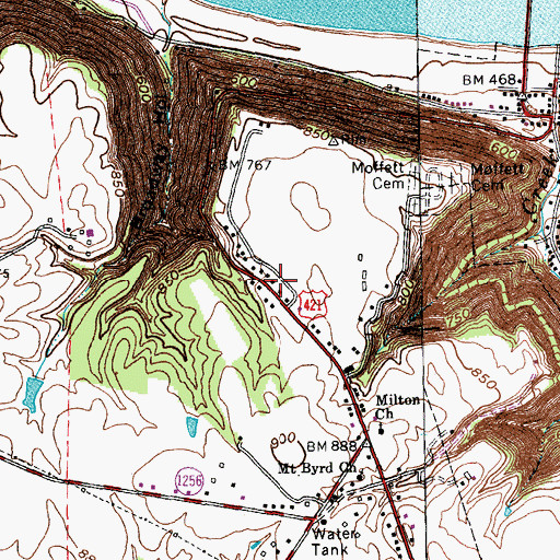 Topographic Map of Milton Volunteer Fire and Rescue, KY