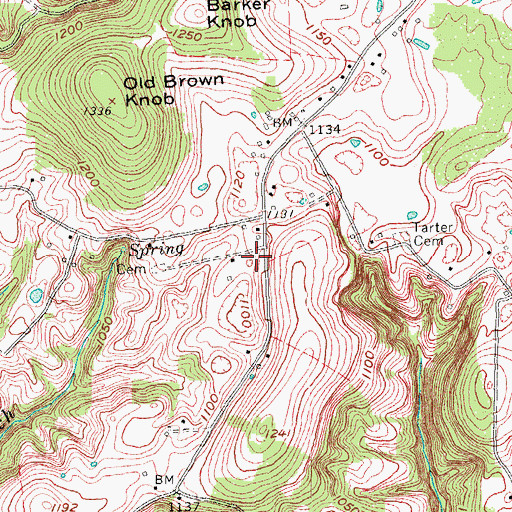 Topographic Map of Faubush Fire Department, KY