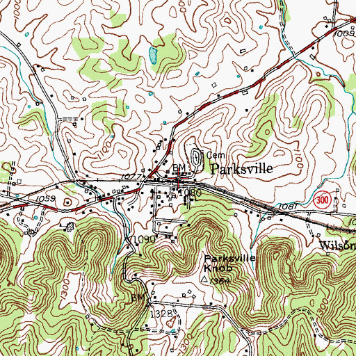 Topographic Map of Boyle County Fire Department Station 3, KY