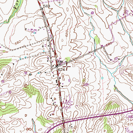 Topographic Map of West Side Volunteer Fire Department, KY