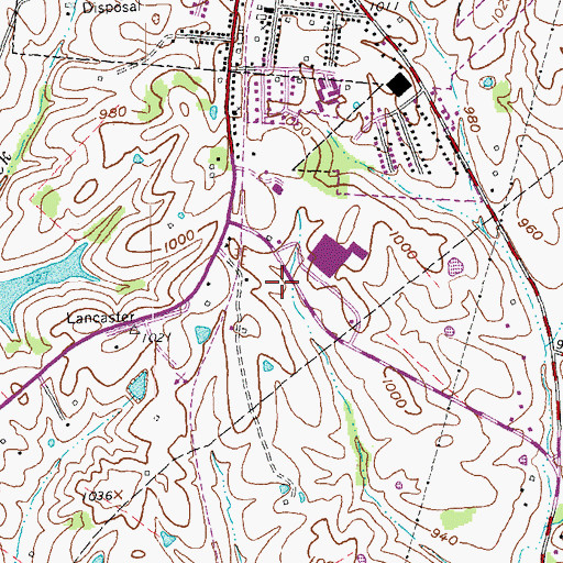 Topographic Map of District 1 Fire Department Station 1, KY