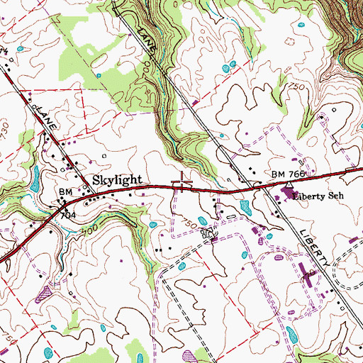 Topographic Map of North Oldham Fire Department Station 1, KY