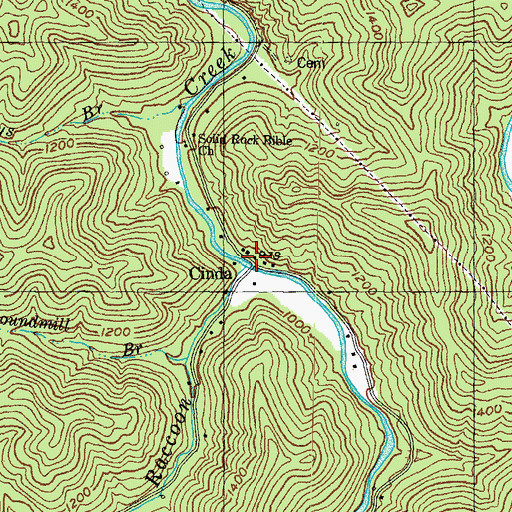 Topographic Map of Coon Creek Volunteer Fire Department, KY