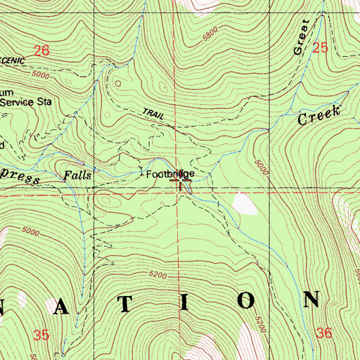 Topographic Map of Milton Creek, CA