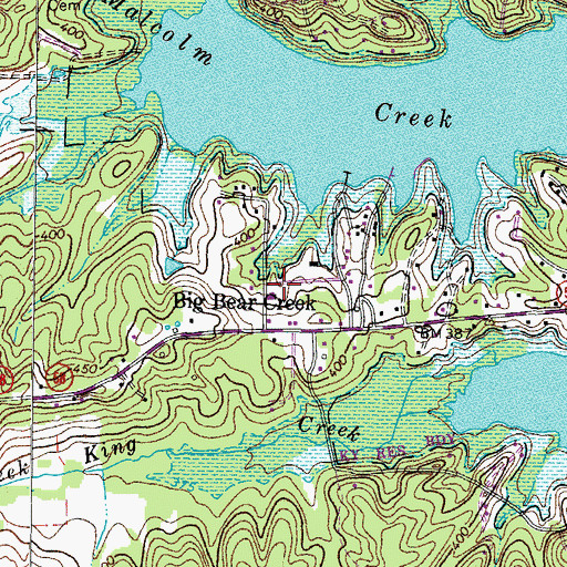 Topographic Map of East Marshal Fire Department Station 2, KY