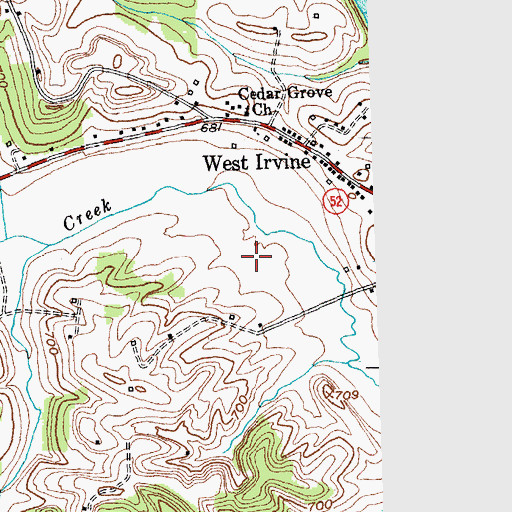 Topographic Map of Estill County Fire Department, KY