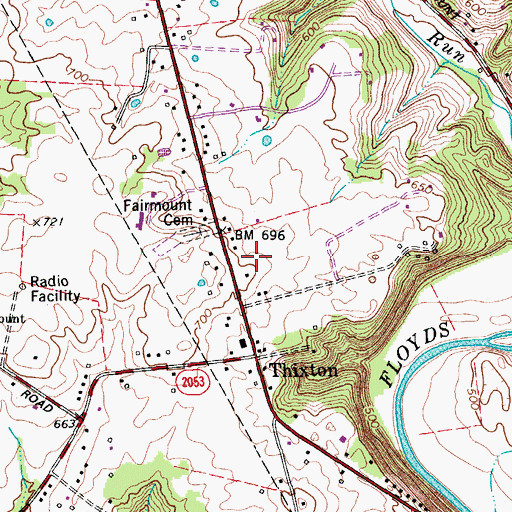 Topographic Map of Fern Creek Fire Department Station 2, KY