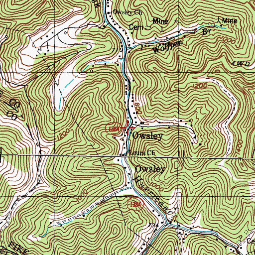 Topographic Map of Hurricane Creek Volunteer Fire Department, KY