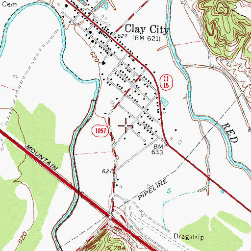 Topographic Map of Clay City Fire Department, KY