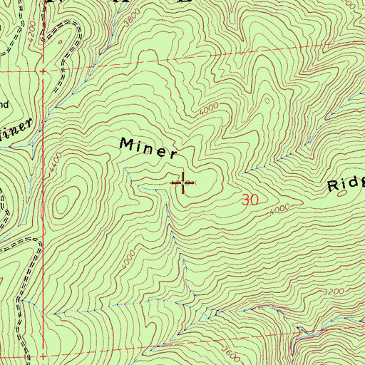 Topographic Map of Miner Ridge, CA