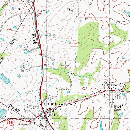 Topographic Map of Union Emergency Services Alliance Station 1, KY