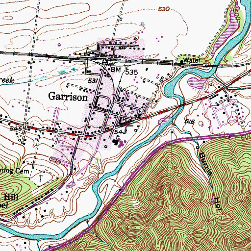 Topographic Map of Garrison Volunteer Fire Department, KY