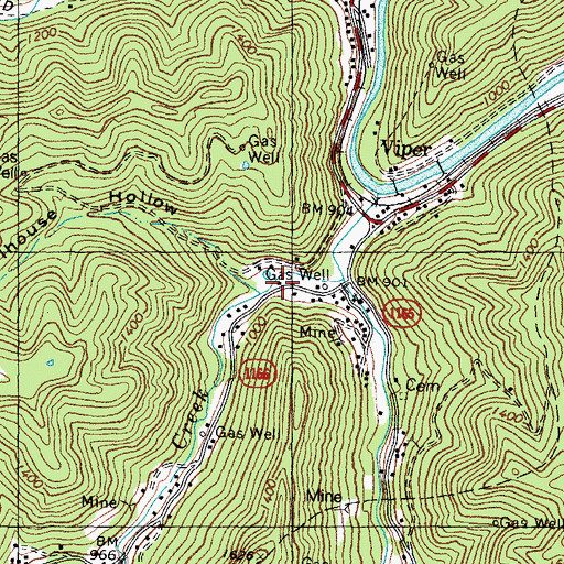 Topographic Map of Viper Fire and Rescue, KY