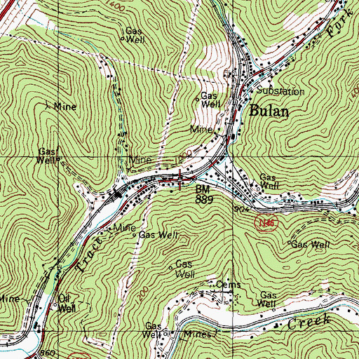 Topographic Map of Jakes Branch Volunteer Fire Department, KY