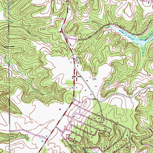Topographic Map of Anneta Fire Department, KY