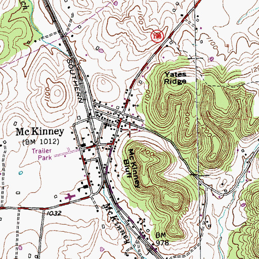Topographic Map of Lincoln County Fire Department Station 4, KY
