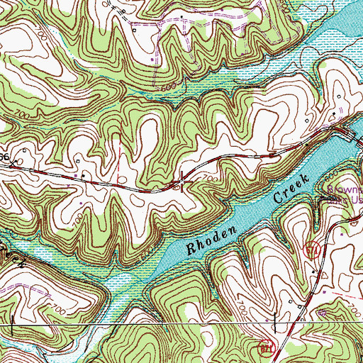 Topographic Map of Cedar Springs Fire Department Substation, KY
