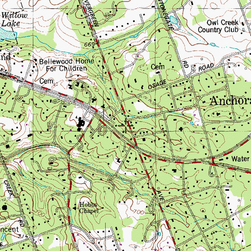 Topographic Map of Anchorage Fire Department, KY