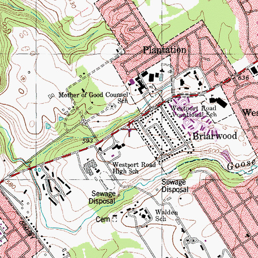 Topographic Map of Lyndon Fire Department Station 2, KY
