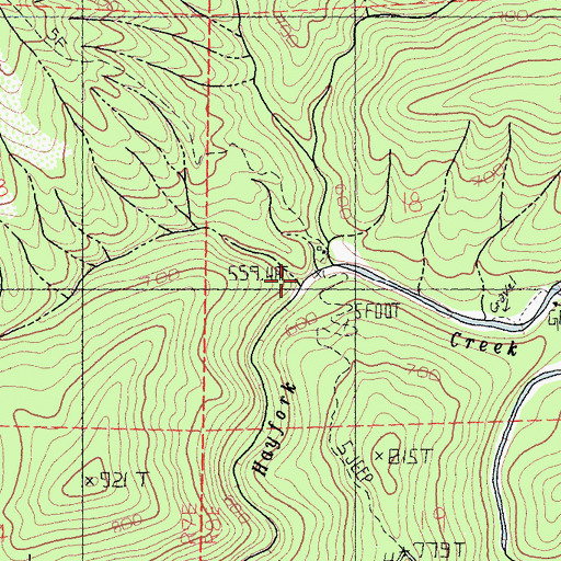Topographic Map of Miners Creek, CA