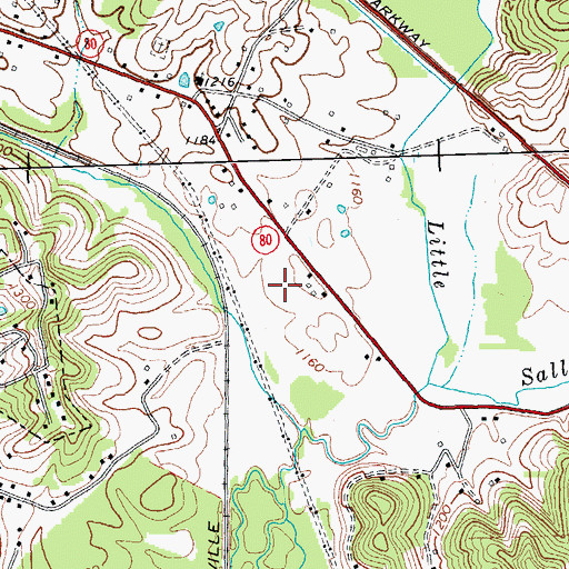 Topographic Map of Laurel County Fire Department Station 1, KY